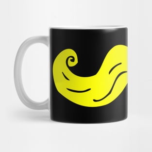 Yellow Curly Mustache Mug